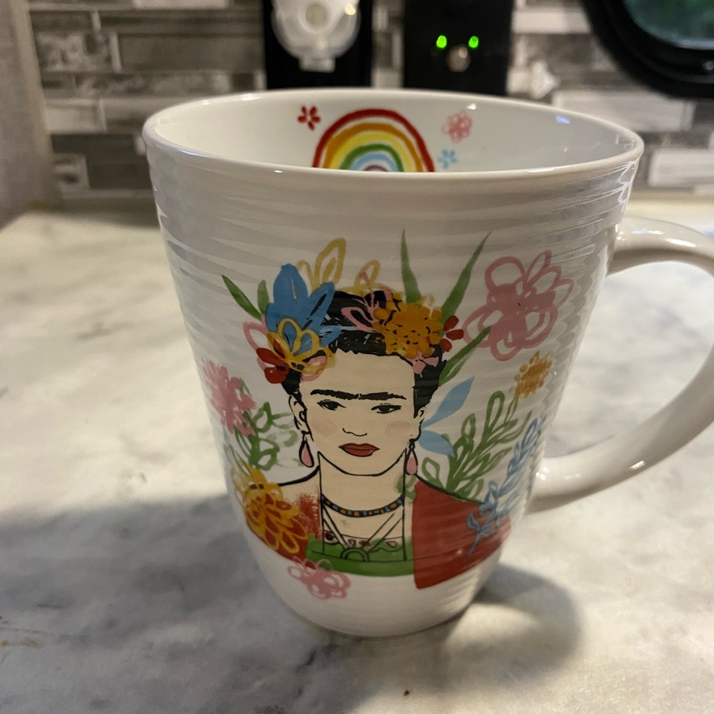 Colorful Floral Mug with Artistic Design
